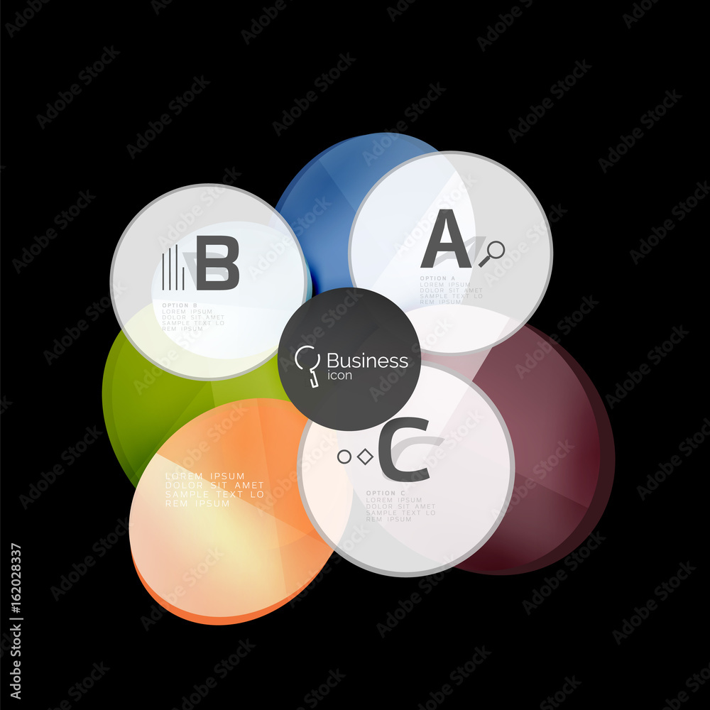 Vector glossy glass circles speech bubble on black Vector glossy glass circles speech bubble on black