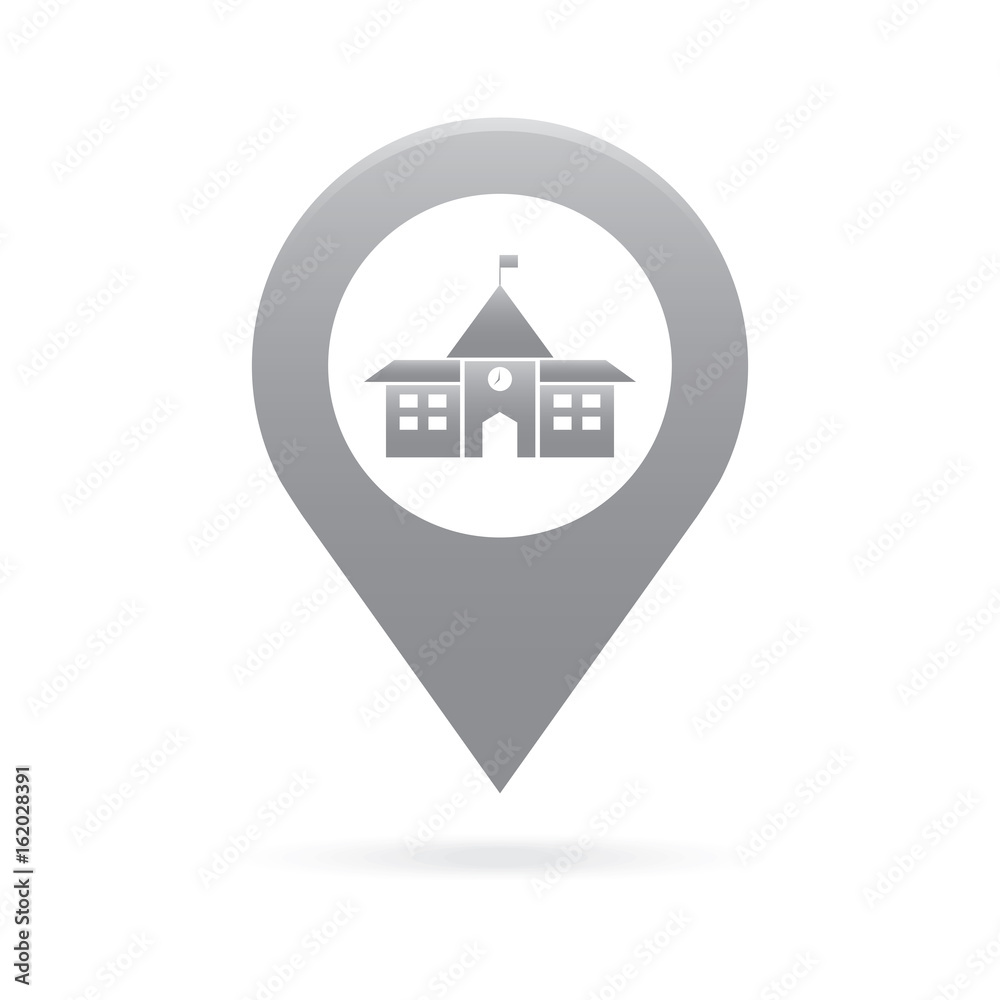 school map pointer icon marker GPS location flag symbol school map pointer icon marker GPS location flag symbol