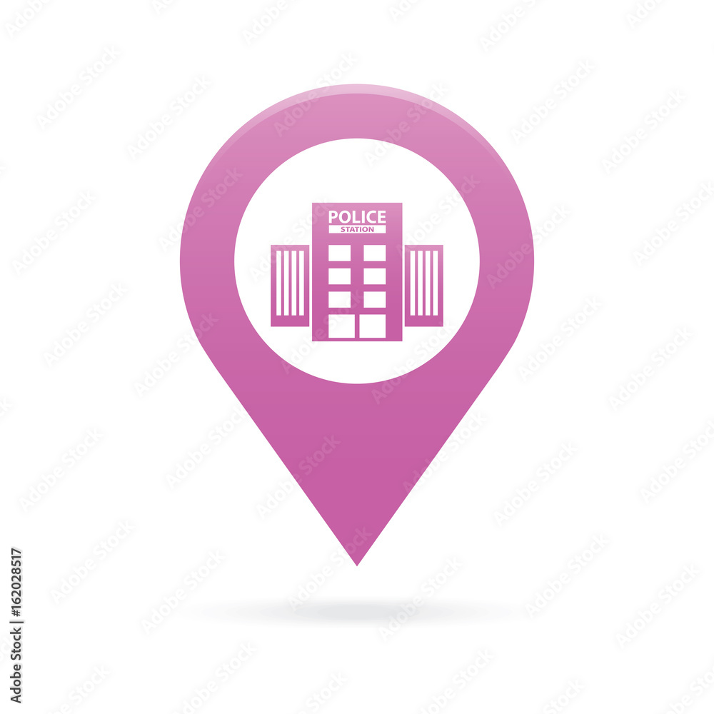 police station map pointer icon marker GPS location flag symbol police station map pointer icon marker GPS location flag symbol