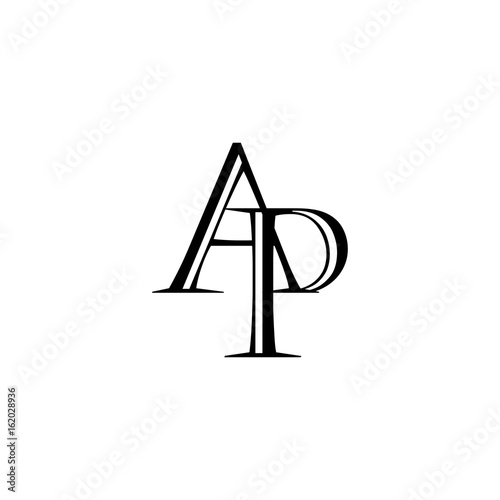 letter AP logo vector