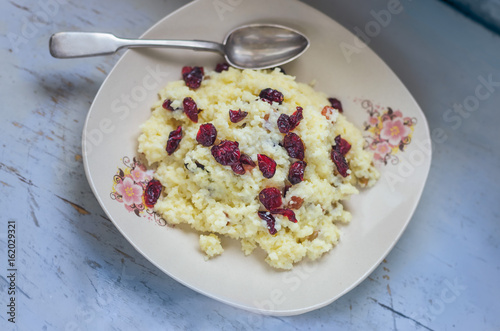 Breakfast Couscous and dried fruits
