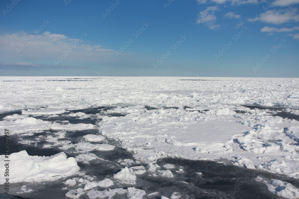 Drift ice,Monbetsu,Hokkaido,Japan Drift ice,Monbetsu,Hokkaido,Japan
