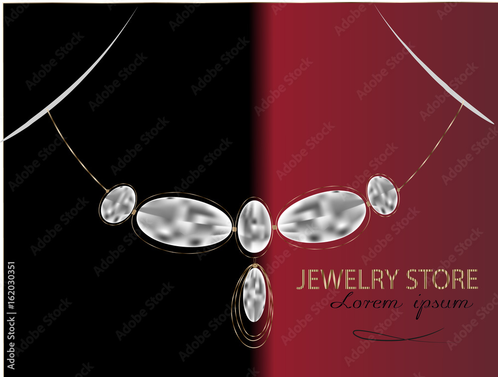 Fototapeta premium vector graphic with jewelery design
