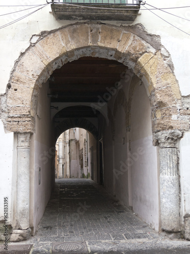 Ancient arch in the city of Salerno  Italy