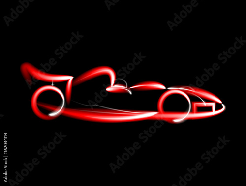Set of formula 1 one racing car icons. Vector