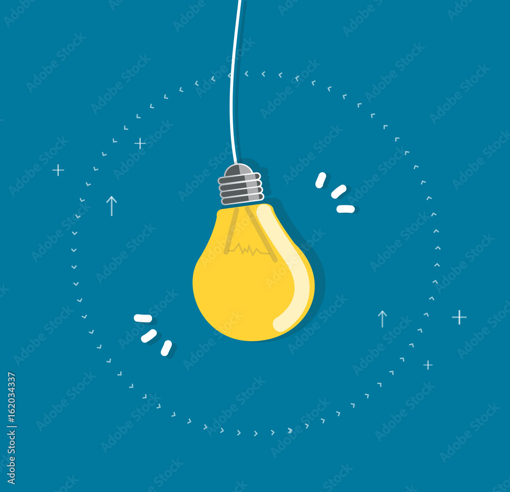 light bulb icon in the sky, creative concepts light bulb icon in the sky, creative concepts