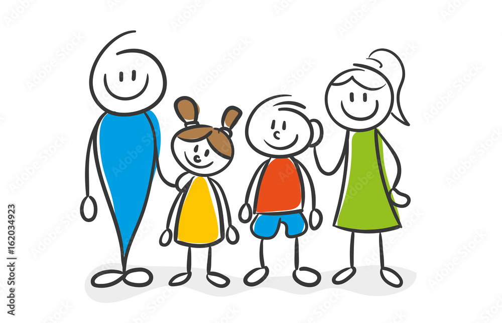 Stick Figure Series Family / Familienglück, Familienfoto Stick Figure Series Family / Familienglück, Familienfoto