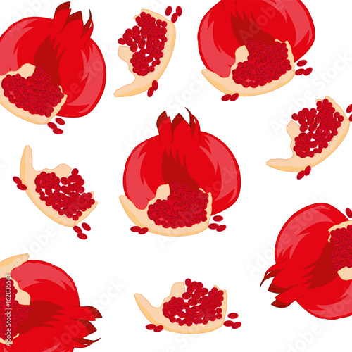 Fruit garnet on white