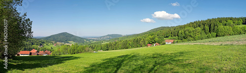Typische Landschaft im Bayerischen Wald, Bayern, Deutschland