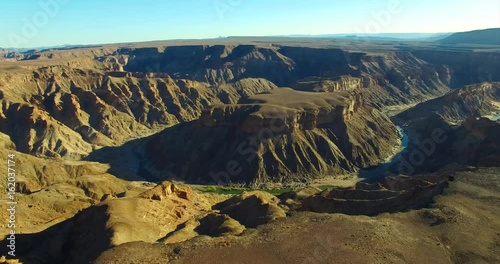 Flight over Fish River Canyon in Namibia