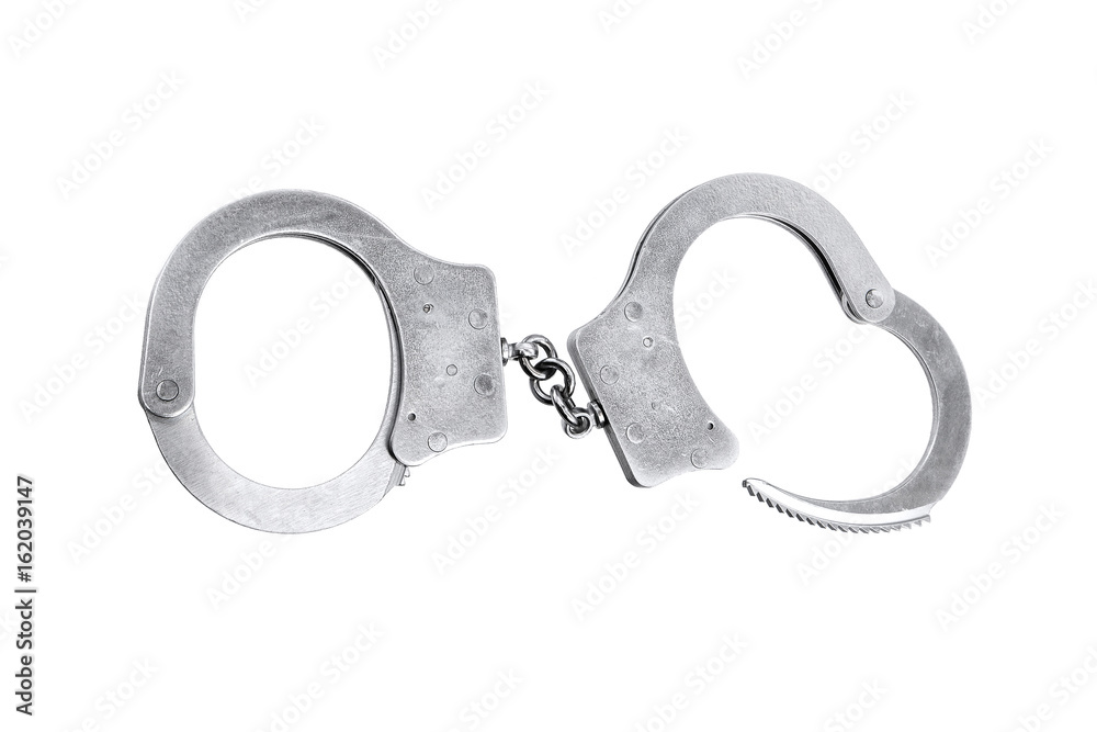 handcuffs isolated on white handcuffs isolated on white