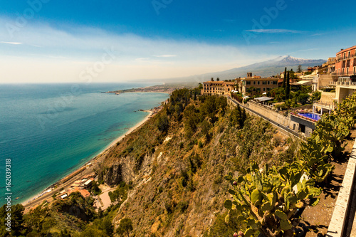 Sicilian view from Taormina's principal square.
