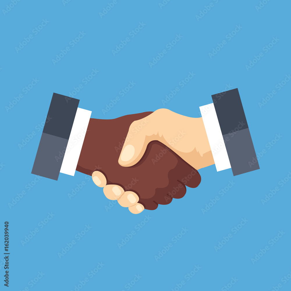 Handshake Icon. Shaking hands is a symbol of greeting and business