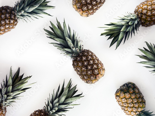 Pineapple pattern on white background