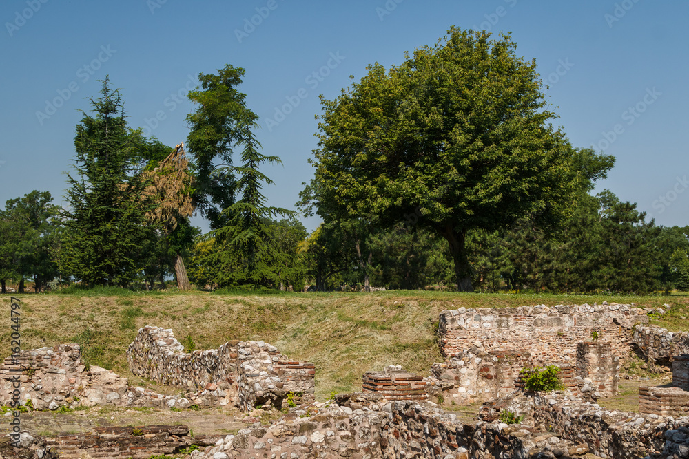 Roman ruins inside fortress of Nis, Serbia