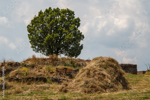 Ruins of the medieval Byzantine town Caricin Grad, Serbia photo