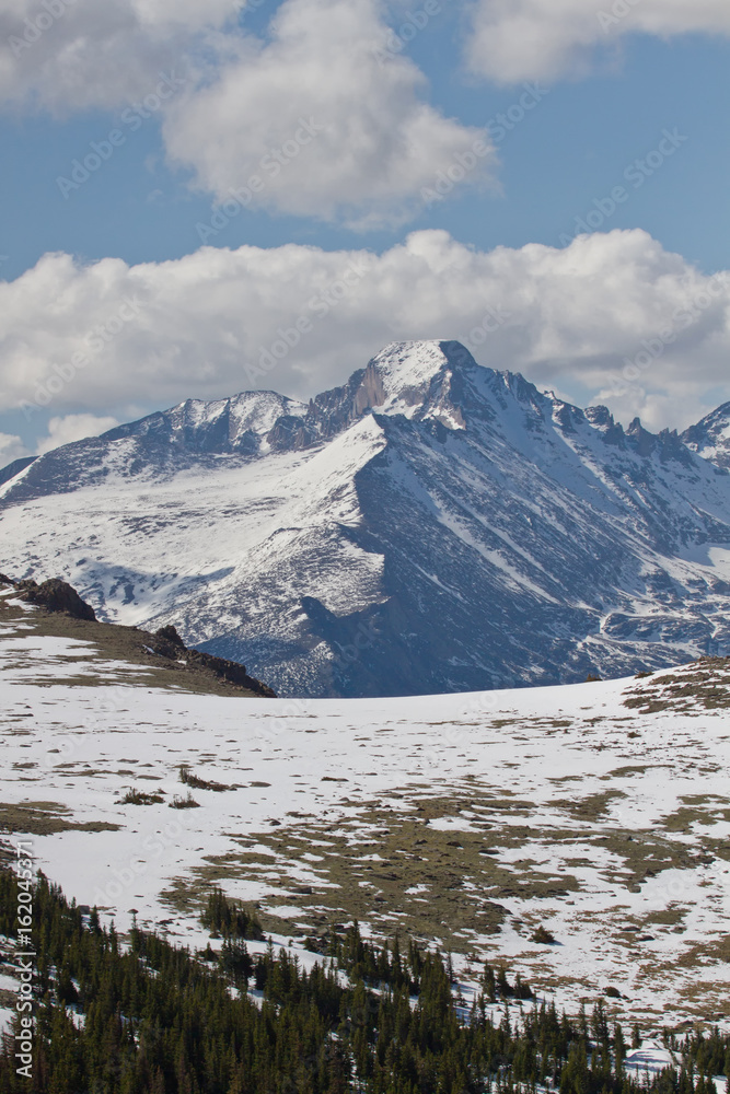 The Summit of Longs Peak as seen from Trail Ridge Road The Summit of Longs Peak as seen from Trail Ridge Road