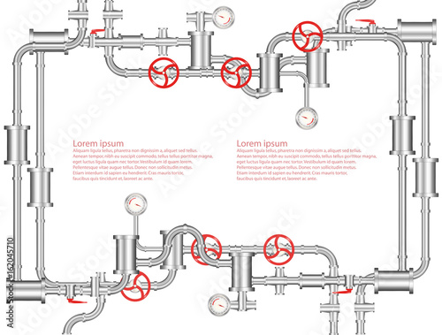 Plumbing Service of repairing Installation background. Pipeline system vector