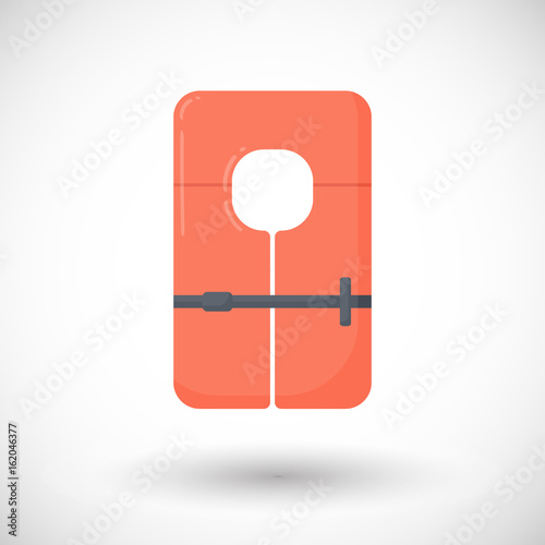 Schilderij op canvas Nearshore buoyant vest flat vector icon