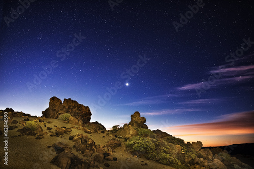 Teneriffa, Stars, Venus, Teide, Minas de San José © Ingo Bartussek