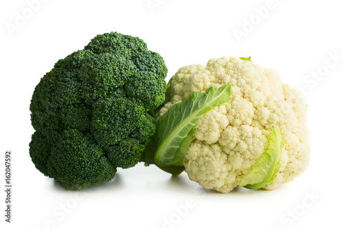 Broccoli and cauliflower