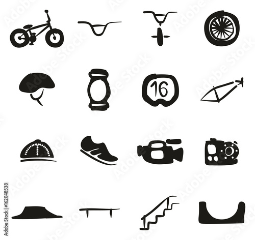 BMX Icons Freehand Fill