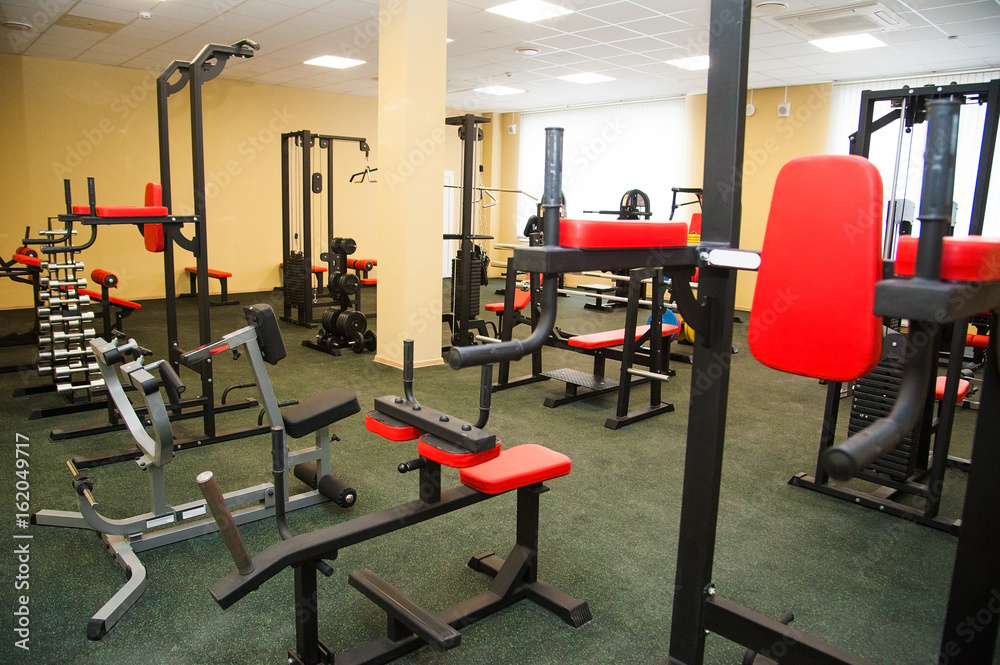 Gym interior with equipment