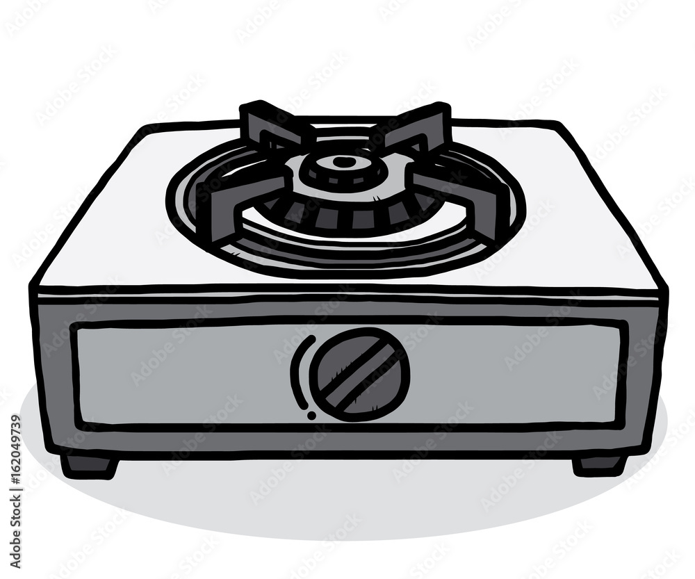 gas stove / cartoon vector and illustration, hand drawn style, isolated