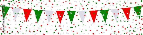 Banner. Garlands, pennants, confetti, Italy (5)