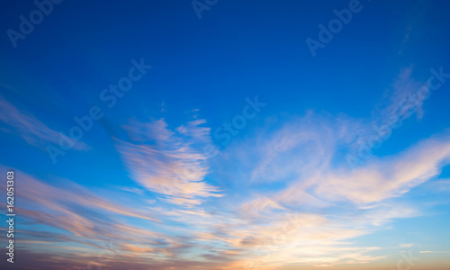 Vivid sky illuminated by the sunset