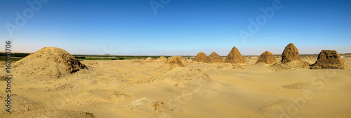 Nuri pyramids in desert in Napata, Karima region , Sudan