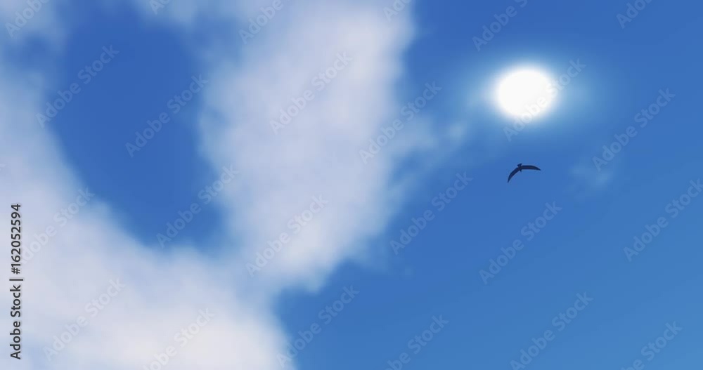 4k eagle Flying Over Sunlight,sun rays & solar flare,cloud,Paradise scene. 4k eagle Flying Over Sunlight,sun rays & solar flare,cloud,Paradise scene.