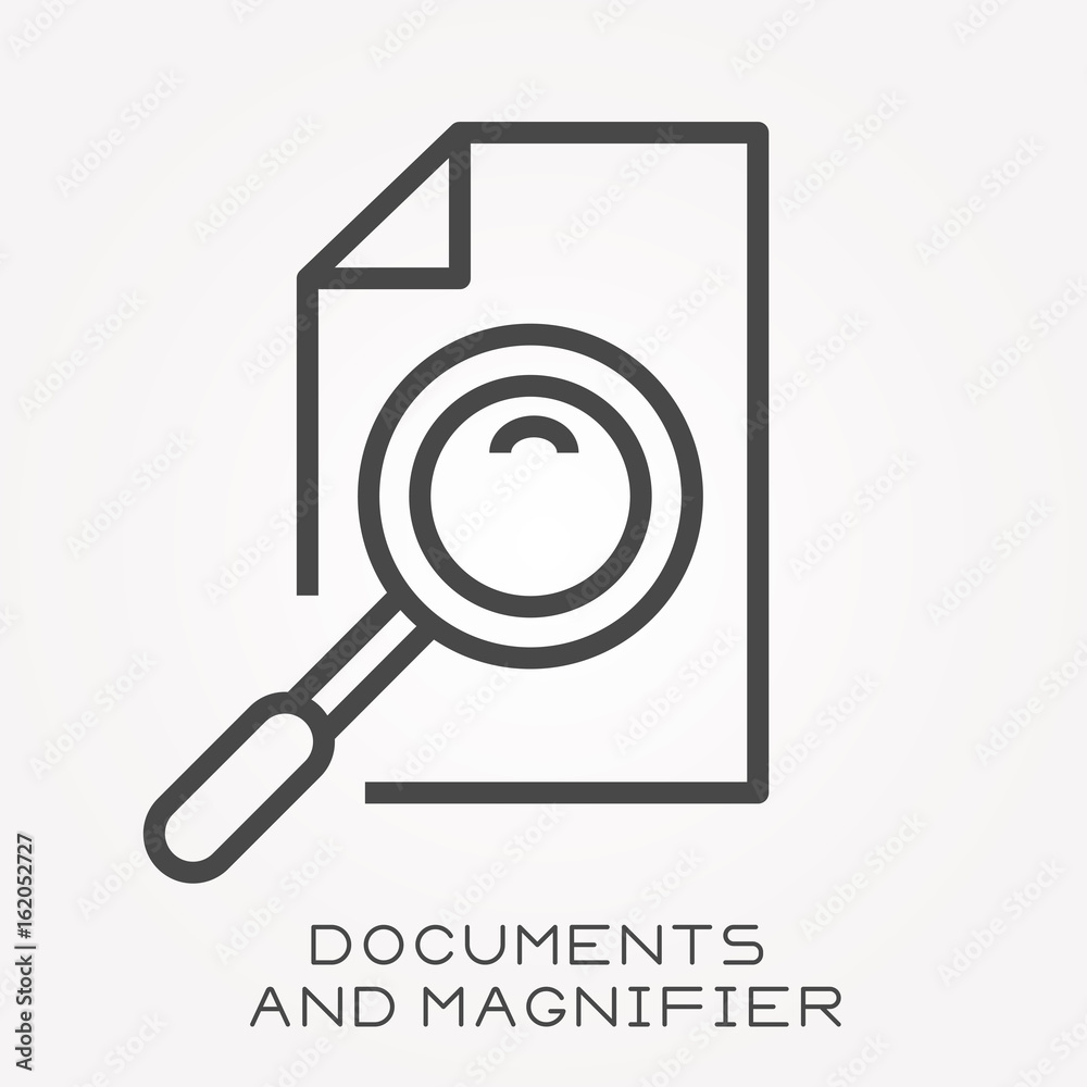 Document and magnifier Document and magnifier