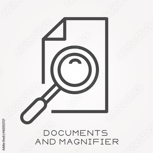 Document and magnifier