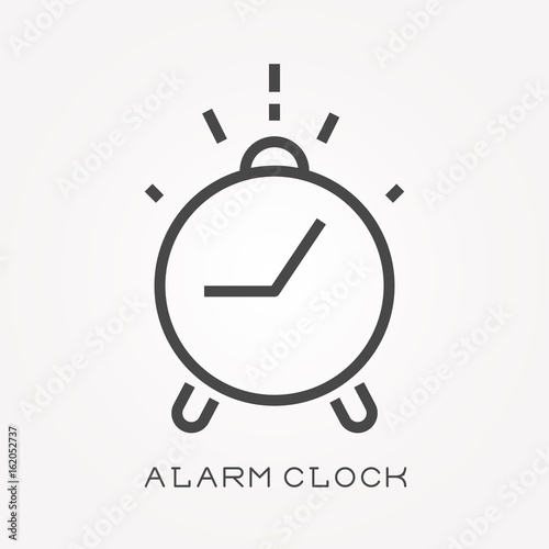 Line icon alarm clock