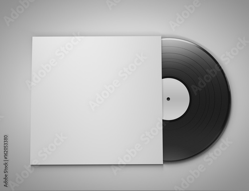 Vinyl Record in Sleeve - isolated - 3D Render