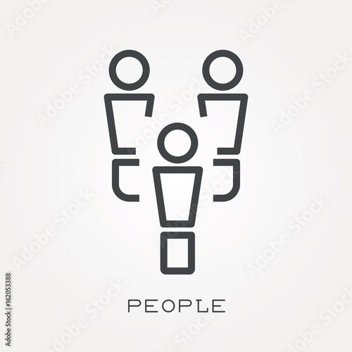 Line icon people