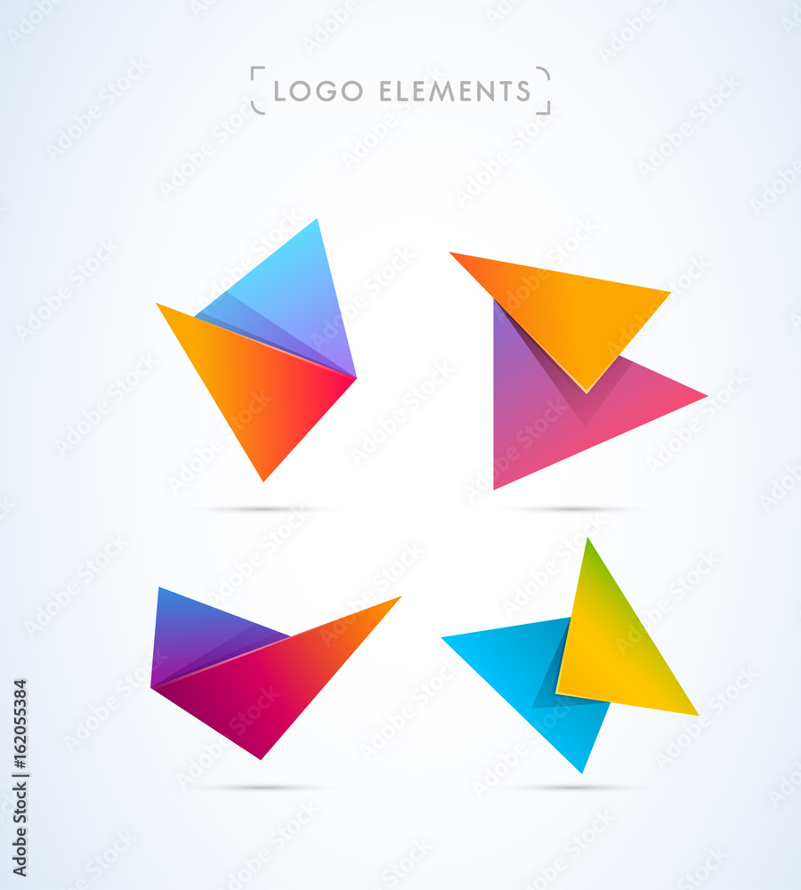 Vector abstract logo design elements. Material design style Vector abstract logo design elements. Material design style