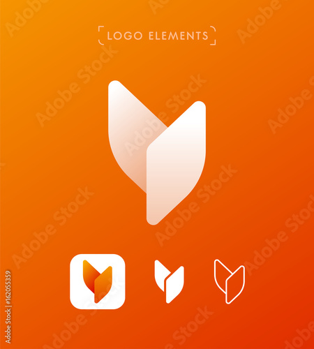 Abstract letter Y logo design. Simple application icon
