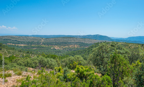 Hilly landscape of Spain in summer