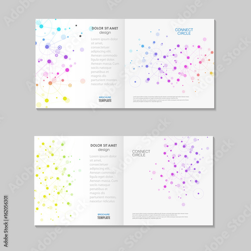 Brochure with abstract connect background