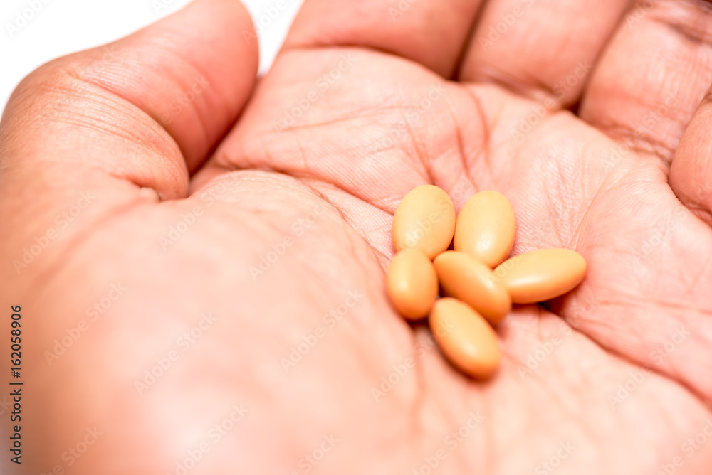 pills in hand pills in hand