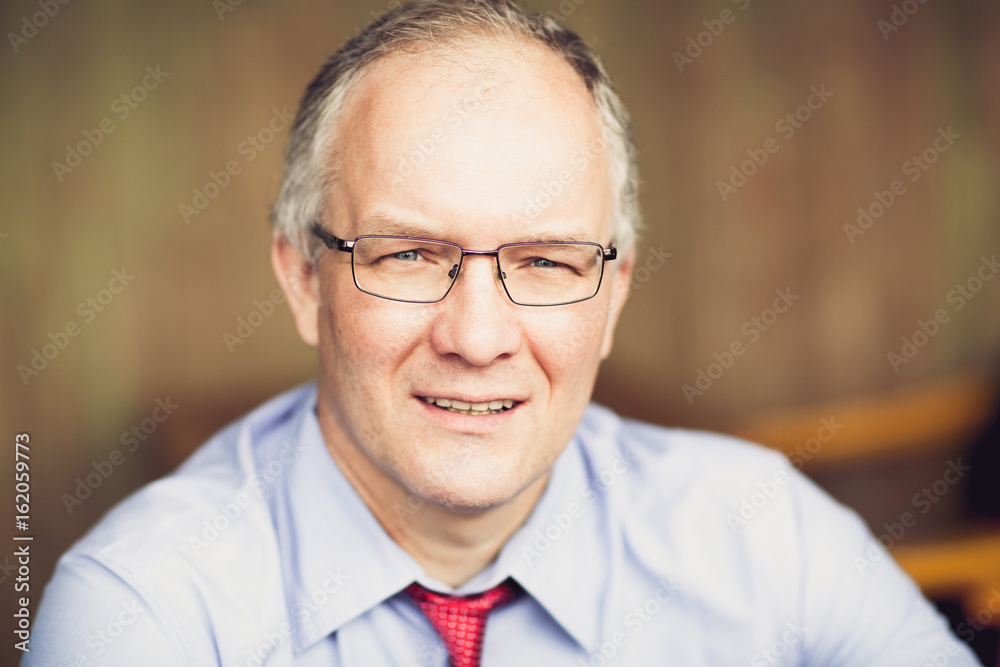 Closeup of Pensive Middle-aged Business Man Closeup of Pensive Middle-aged Business Man