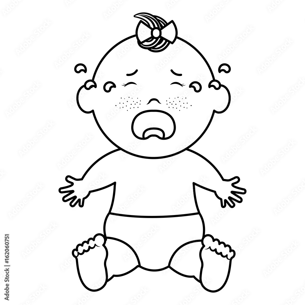 Baby clothes crying icon vector illustration design draw Baby clothes crying icon vector illustration design draw