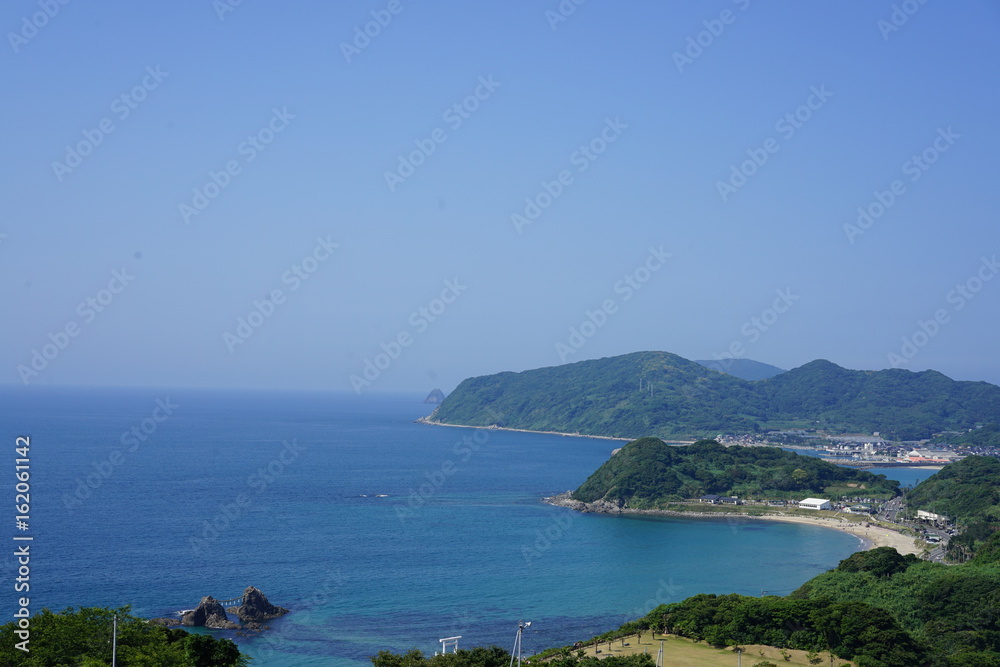 糸島　二見ヶ浦　海岸風景