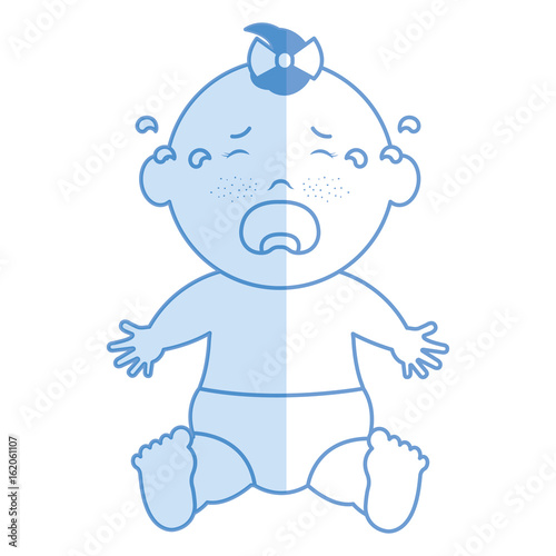 Baby clothes crying icon vector illustration design shadow 