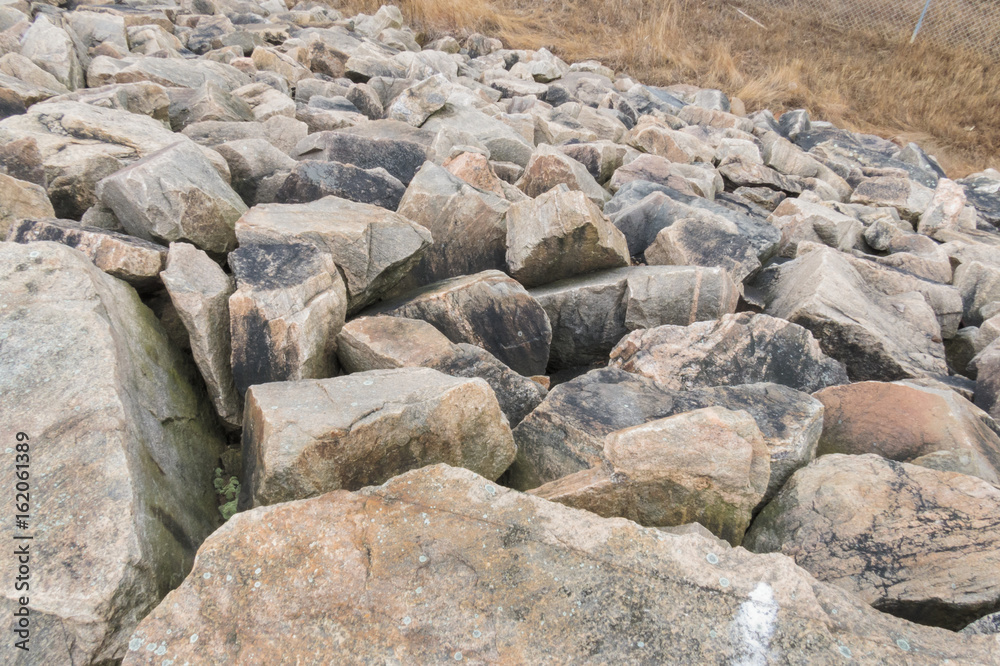 Sloping face of hurricane barrier