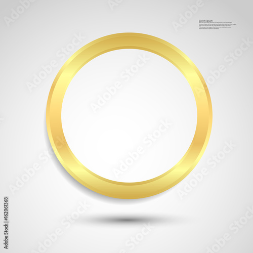 gold ring on white background, isolated object