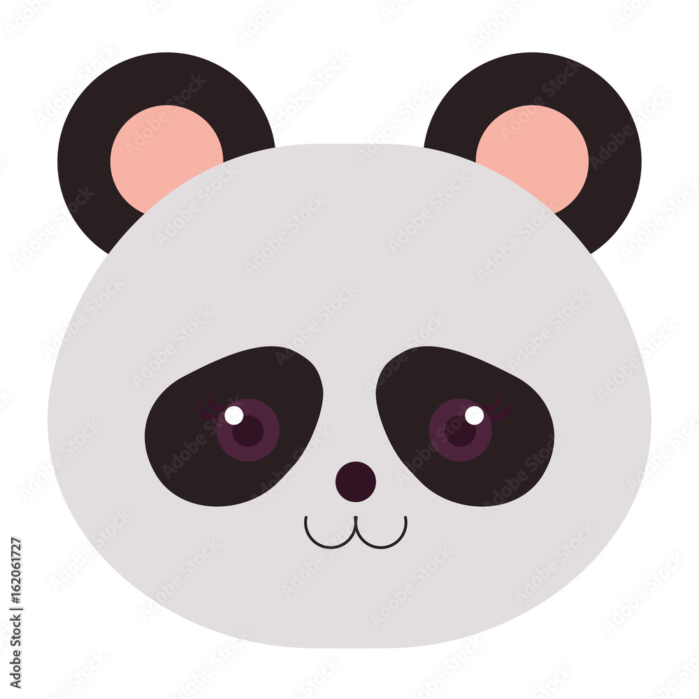 Fototapeta premium Stuffed animal panda icon vector illustration design graphic