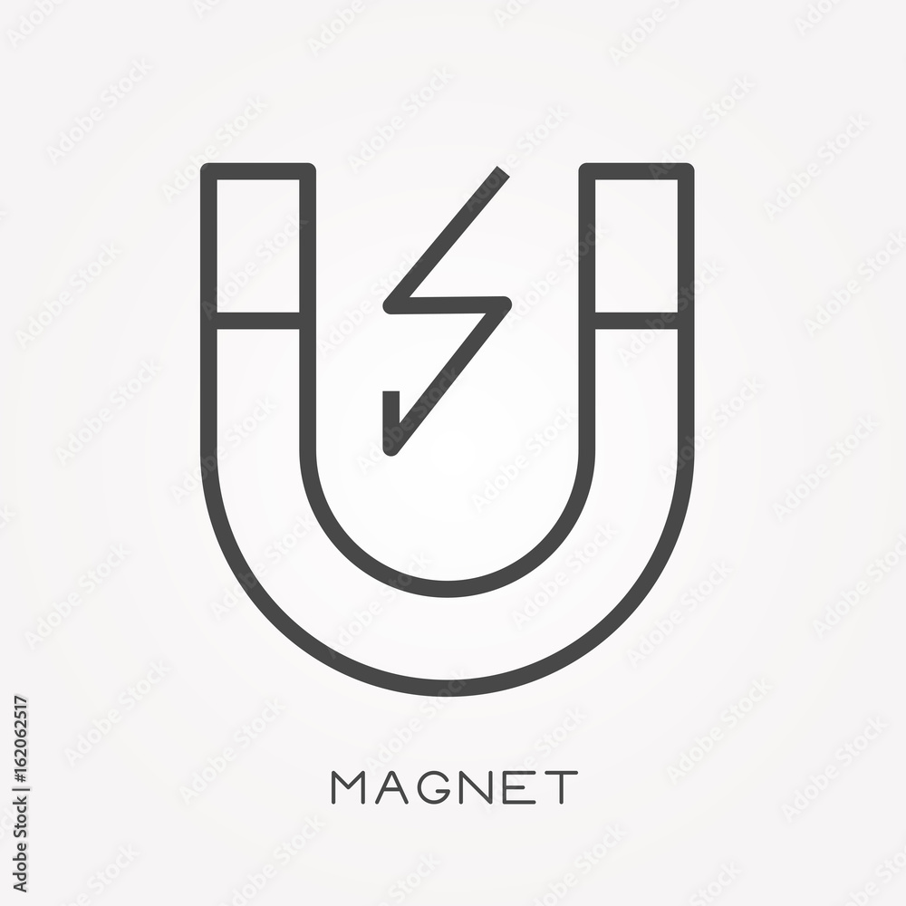 Line icon magnet Line icon magnet